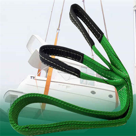 Color flat industrial lifting belt double eye lifting sling double-layer thick polyester sling