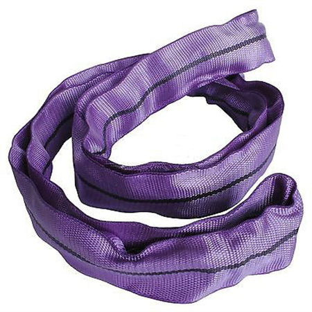 Flexible two end buckle lifting strap with circular ring sling for lifting