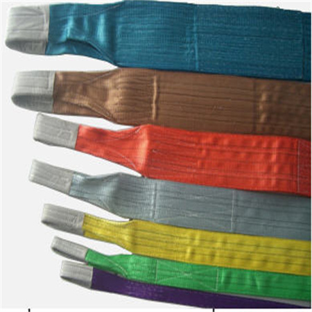 Colored flat sling, colored flat lifting belt, colored flat ring eye type lifting belt