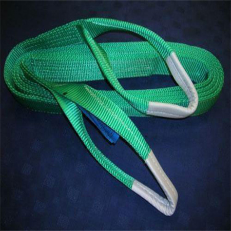 Colorful flat double ear lifting strap, flat double ear forklift lifting strap