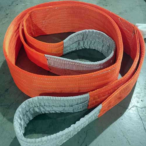 5Ton Webbing Sling photographed flat, showing the reverse face of the webbing 5Ton Webbing Sling photographed flat, showing the reverse face of the webbing
